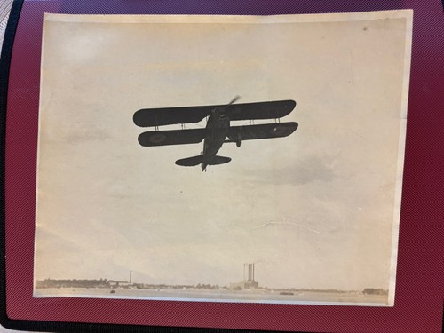 Early 1900’s Original 8x10 Photograph SPAD Biplane Aviation Airplane WWI