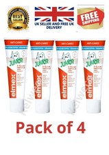 4 X ELMEX JUNIOR 5-12 Years Old Children Toothpaste 75 ml. Pack of 4 54.70 per litre