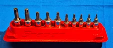 Snap-On 210EFTXRY 10pc Combination Drive TORX Bit Tamper-Resistant Socket Set