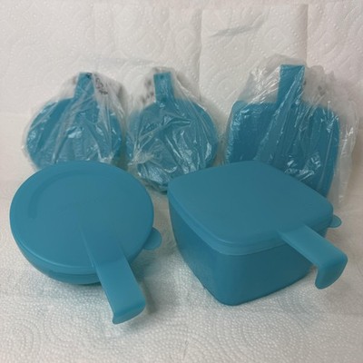 Tupperware Forget Me Not Snack Containers Set Of 5 Blue