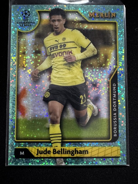 2021 Topps Merlin Chrome UCC Jude Bellingham #90 Aqua Speckle Refractor /199