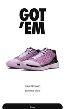 Nike Kobe 3 Low Protro rosa quarzo taglia 10,5 nuove di Snkrs