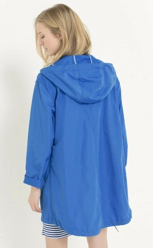 Hooded Windcheater Coat Jacket La Redoute R Essential 14 Uk BNWT £72.99 Blue - Image 4 of 4