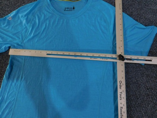 Smartwool Shirt Mens Large Blue Merino Wool Lightweight Short Sleeve Outdoor Tee - Picture 6 of 16