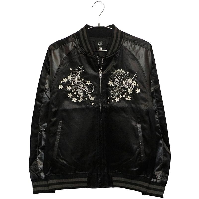 【HARAJUKU SUKAJYAN DEPT】スカジャン 虎×龍【BLACK】 s-l1200.jpg