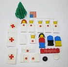 Vtg Lego Hospital Legoland Minifigures 555 1975 old006 old046s old047s USA Flag