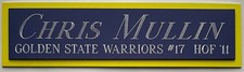 CHRIS MULLIN + WARRIORS NAMEPLATE FOR AUTOGRAPHED SIGNED BASKETBALL-JERSEY-PHOTO