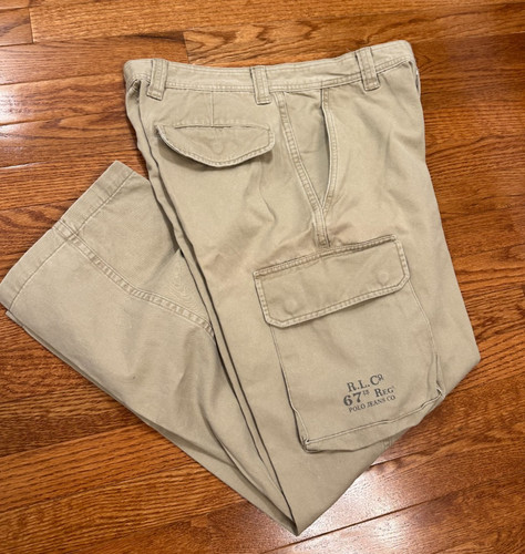 Vintage Polo Jeans Co Ralph Lauren Cargo Pants Mens 32x30 Military Surplus Y2K