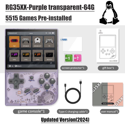 RG35XX Neue Aktualisierte 3,5-Zoll-Ips-Videospiel-Handheld-Spielekonsole Mit Lin