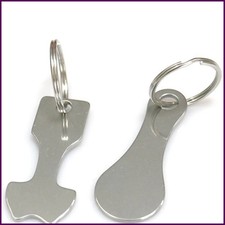 1/2pcs Metal Shopping Cart Tokens Trolley Token Key Ring Decorative Keychain