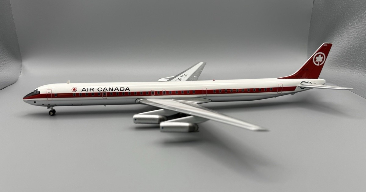 インフライト１／２００エアカナダＤＣ－８－６３金属製ダイキャストモデル完成品 Inflight200 Air Canada DC-8-63 CF-TIK (IF863004) 1:200 Scale