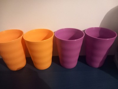 Tupperware Jungewelle Trinkbecher 4.set orange/lila Neu