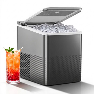 Portable Countertop Ice Maker 26.5Lbs/24H Bullet Ice Machine Self-Cleaning