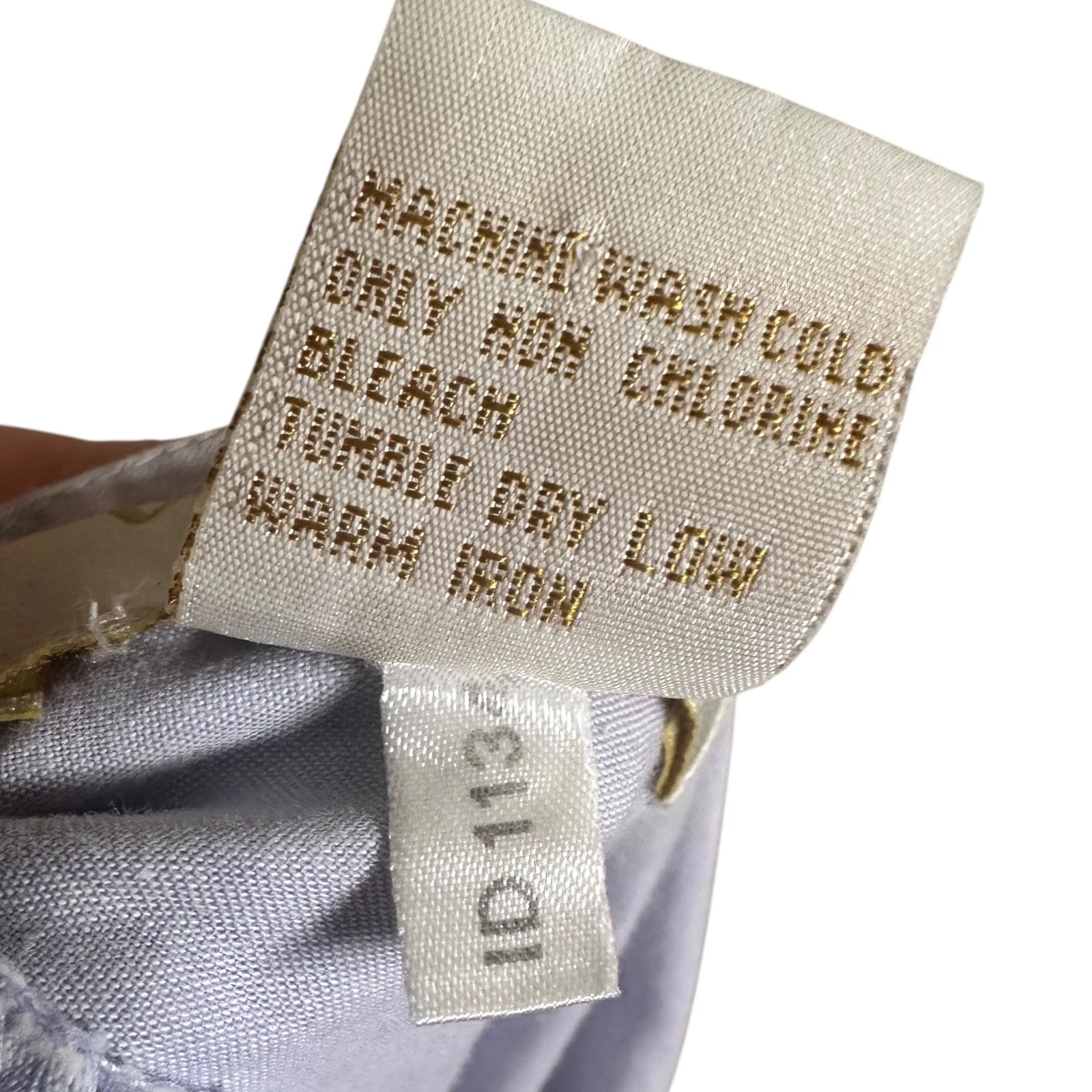 UNDERCOVER Camicia da notte Victoria's Secret etichetta oro pizzo occhielli lavanda made in Hong Kong M