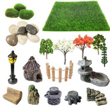 26 PCS Outdoor Fairy Garden Miniatures Mini Zen Garden Accessories, Artificia...