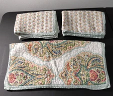 3 Piece Pottery Barn Quinn Pillow Shams 2 Standard Set 1 Euro 24X24 Cottagecore