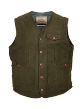 CAPALBIO ARNO MSKIN – Gilet fustagno fango, bottoni in corozo (Made in Italy)