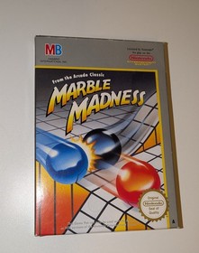 Marble Madness NES - Complete w/box, manual, sleeve - Tested & Working - UK PAL