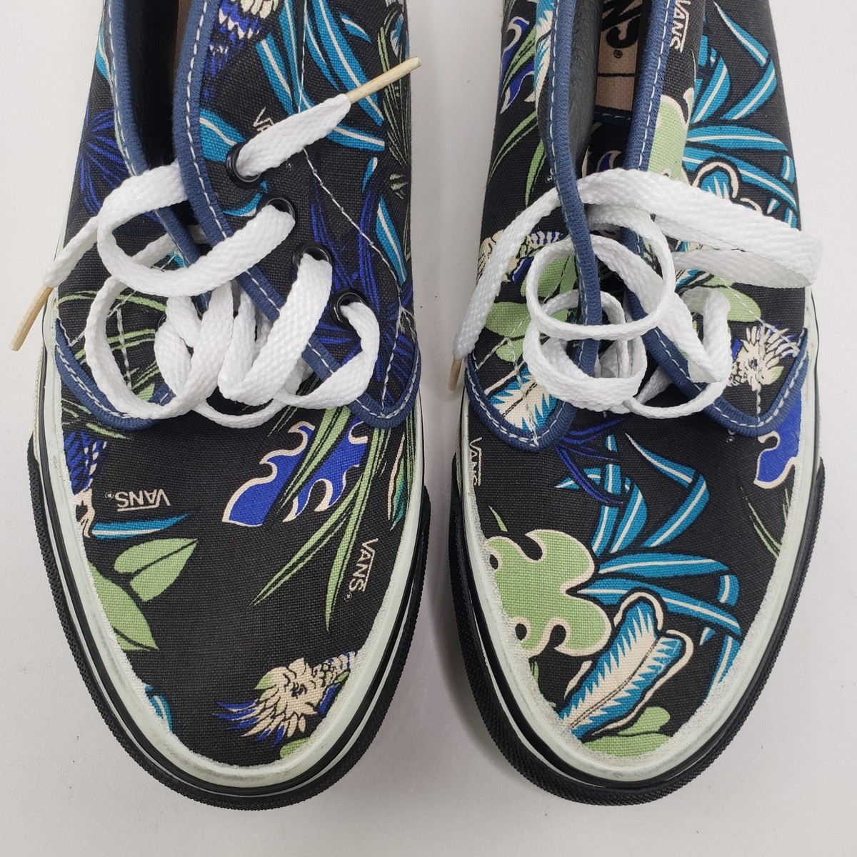 Vintage 90s Vans Chukka Boot Black Jungle Canvas Mens 8.5 Blue 