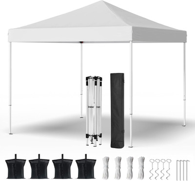 Shades 10X10 Pop up Canopy, Heavy Duty Beach Tent with Carrying Bag for Easy Mov