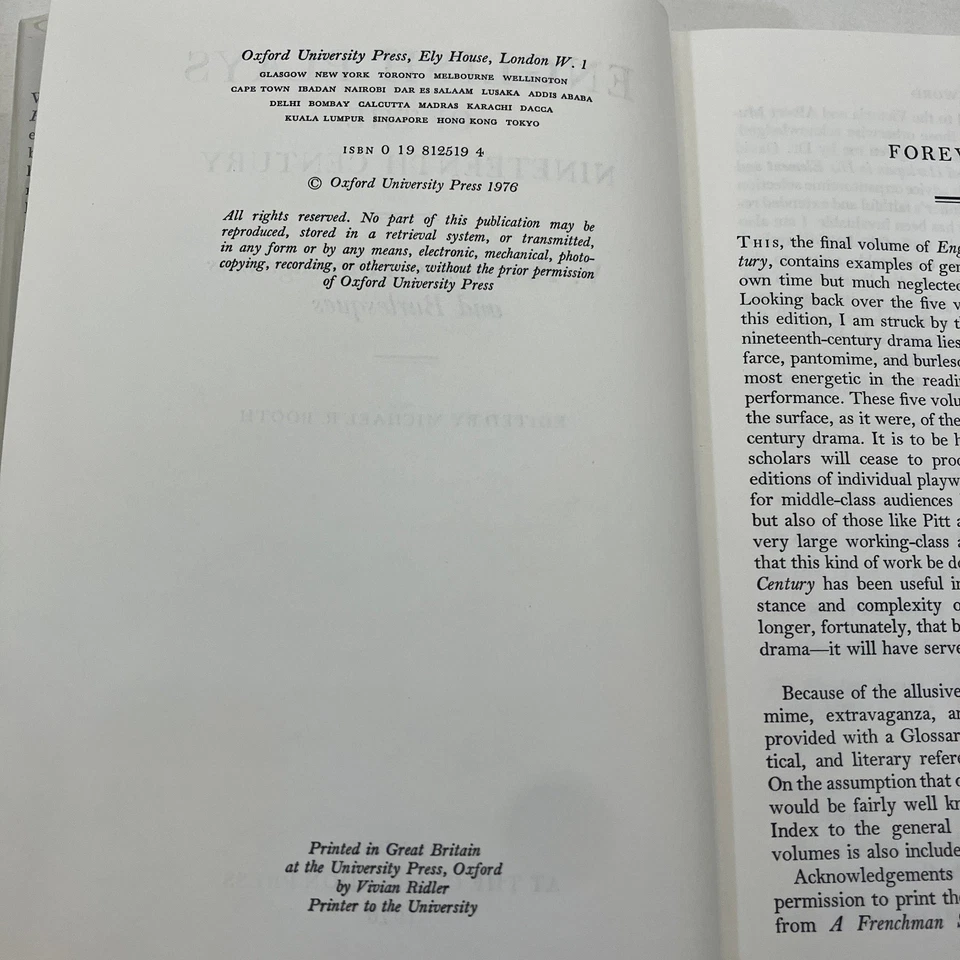 5 Volumes English Plays of the Nineteenth Century VTG Ex-Library HCDJ Oxford Lot - Image 3 of 4