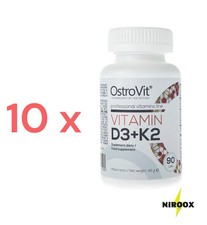 OstroVit Vitamin D3 + K2 - 90 Tabletten- 10 x 90 Tabletten- 900 Tabletten