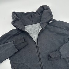 Lululemon Scuba Full Zip Hoodie Gray Heathered Funnel Neck Sweatshirt Womens 4