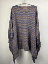 Missoni Zig Zag Stripe Poncho Acrylic