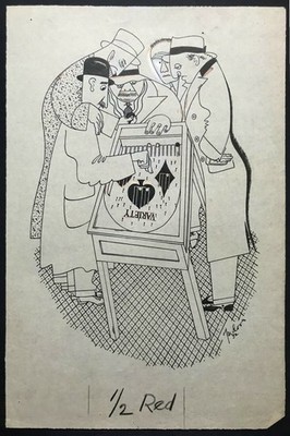 ART DECO Illustration ~ RARE EARLY PINBALL ~ 1932 Bagatelle PARADE MAGAZINE