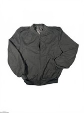 Neptune Garment Co. Black Wool Men's Military Bomber Jacket Detachable Liner 46R