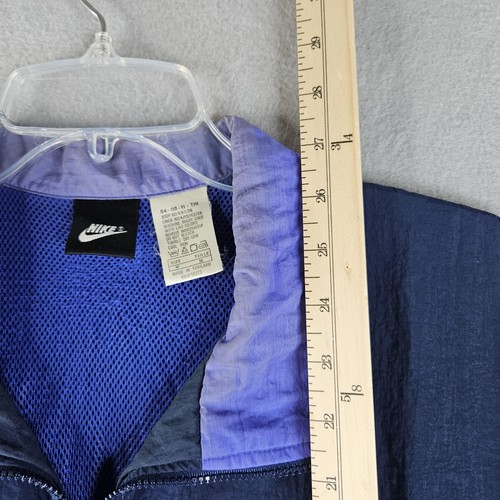 Vintage Nike Jacke Herren Medium Blau Grün Windbreaker 90s Full Zip Swoosh Retro - Bild 9 von 13