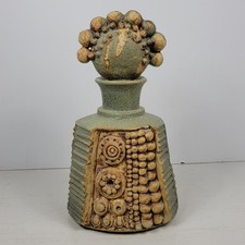 Decanter Bernard Rooke Vintage Mid-Century English Brutalist Pottery Signed