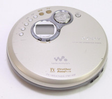 Sony Walkman CD Player D-FJ401 AM FM TV Weather READ For Repair