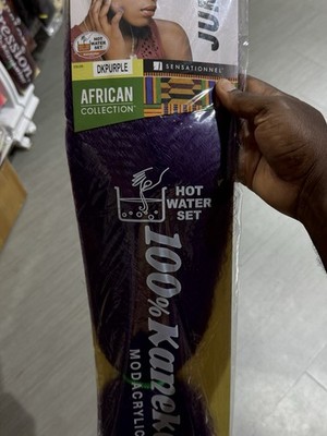 Sensationnel Kanekalon Braid Hair Extension Hot Water Set Purple 100in DKPURPLE