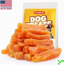 Sweet Potato Dog Treats Single-Ingredient Chew Snack Slices 25-30pc Soft Low Fat