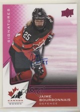 2020 Team Canada Juniors Women's WC Purple Autos Jaime Bourbonnais #53 Auto 0gn4