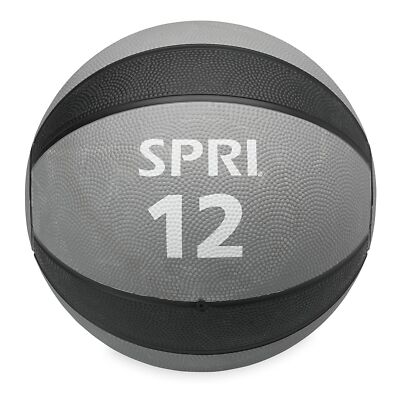 SPRI Medicine Ball - Exercise Workout Ball- 12lb DAMAGED PACKAGING