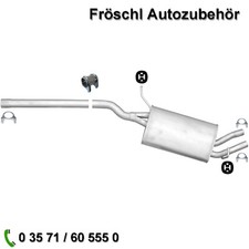 für Audi A4 2,5 TDI 8E2 8E5 B6 Cabrio Mitteltopf Auspuffanlage Anbausatz a*