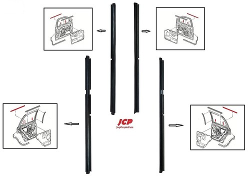 4 X OUTER DOOR WEATHERSTRIPS for JEEP GRAND CHEROKEE WJ WG 1999-2001 3.1TD