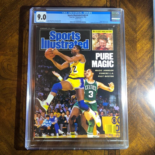 sports illustrated 1987 Magic Johnson CGC 9.0 1st of 4 graded