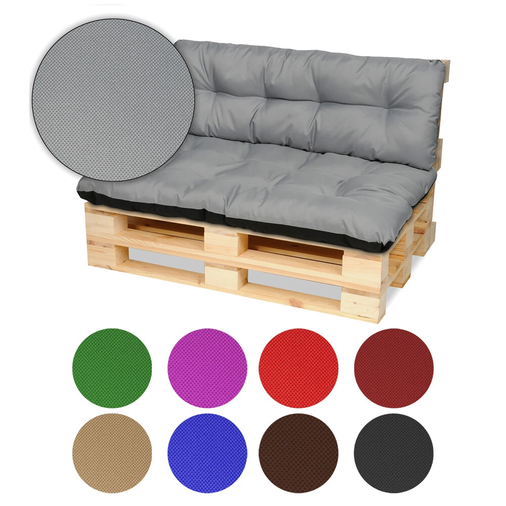 Spatium JUMBO XXL Cuscino Schienale Per Pallet – 120x40x20 Cm, Colore Marrone, Federa Impermeabile E Removibile Con Cerniera, Imbottitura Extra Large