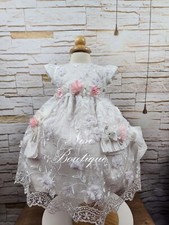 Free Shipping  Baptism Dress, Christening Gown, Baby Girl White Dress