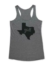Texas Y'all - tshirt tank top Soft TriBlend Racerback
