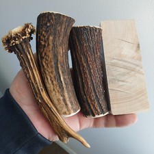 240.KNIFE HANDLE MATERIAL.ASH,RED DEER,ROEBUCK BLANKS(NATURAL).
