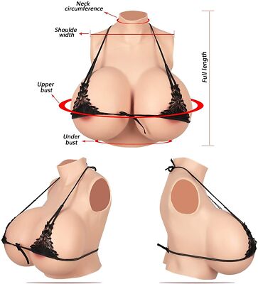 Prothèses Mammaires En Silicone - Bonnet X Cup - Couleur Nude/ivoire - Neuf Avec étiquettes