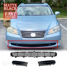 For Lexus ES350 2010 2011 2012 Front Lower Bumper Grille & Fog Light Bezels Set