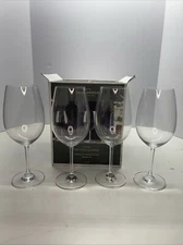 Threshold Signature Crystal All-Purpose 4PK Red Wine Glasses Big Oversize 21.4oz