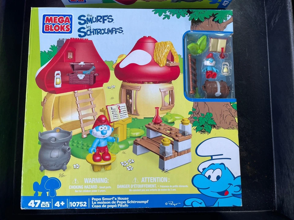 3 Papa Smurf's House 47 Pcs Mega Bloks 10752 MEGA Brands 2012 NEW in Box - Image 2 of 4