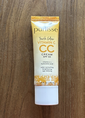 Purlisse CC Cream (Light) SPF 50 Youth Glow Vitamin C - 1.4 oz. UNSEALED 1 Pack
