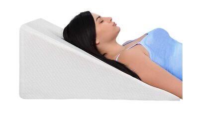 Ebung Bed Wedge Pillow with Memory Foam Top 12in - 45 Degree Wedge Pillow for...